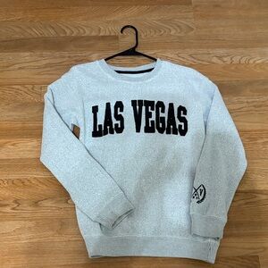 Las Vegas Light Gray Crew Neck Sweater
